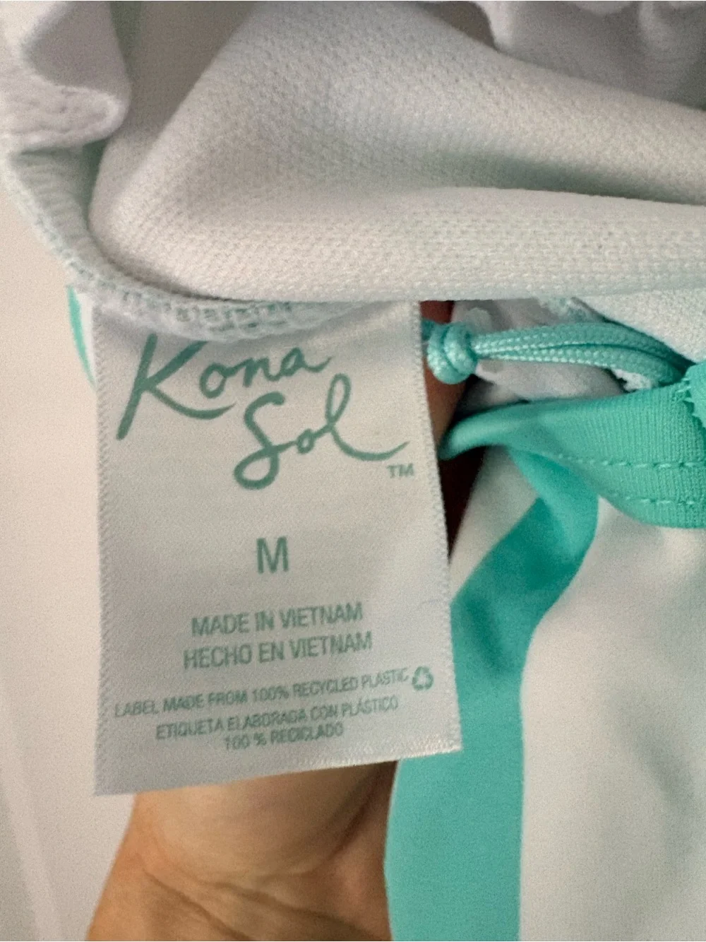 Target Teal & White Striped Bathing Suit